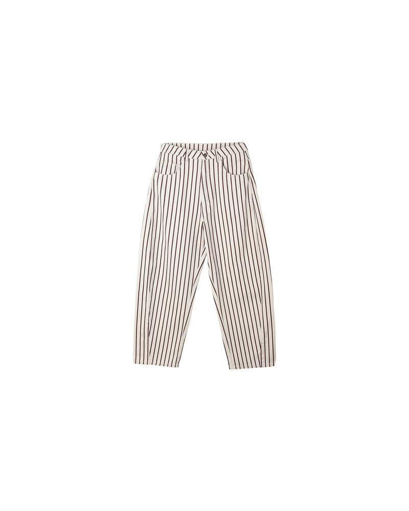 BARREL PANT | BURGUNDY PINSTRIPE