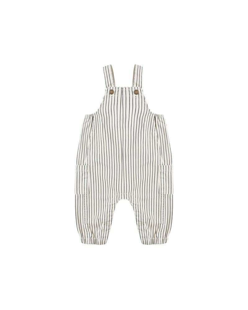 CARGO BABY OVERALL || NAVY PINSTRIPE