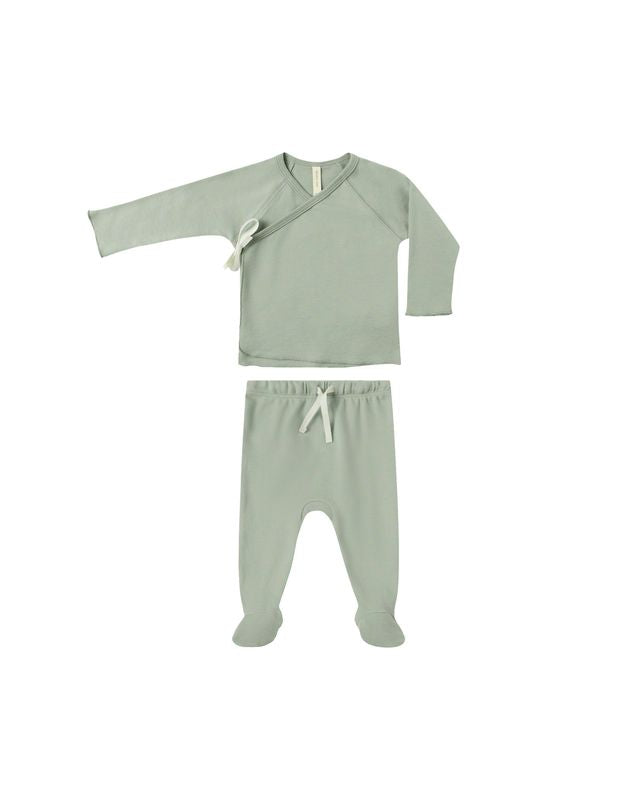 WRAP TOP + FOOTED PANT SET || FERN