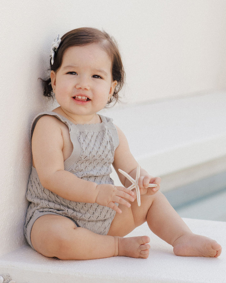 CROCHET ROMPER || SEAFOAM