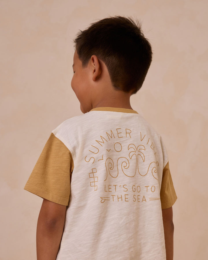 CONTRAST SHORT SLEEVE TEE || SUMMER VIBES