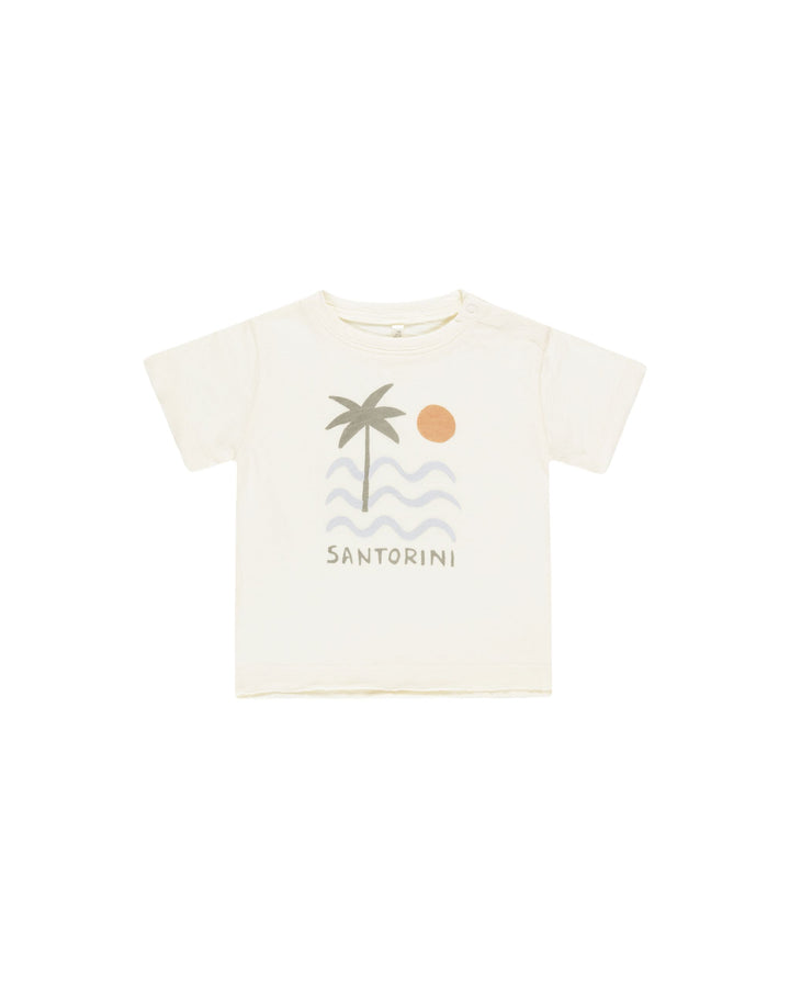 RAW EDGE TEE || SANTORINI