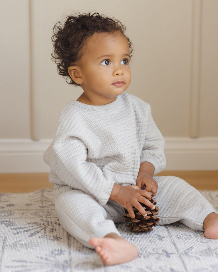 TEXTURED SWEAT SET || FROST