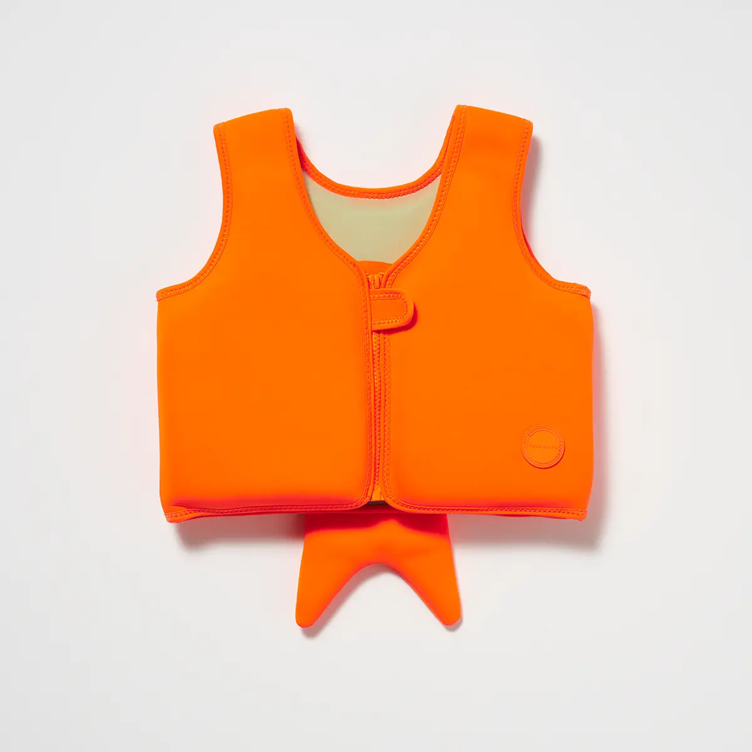 Swim Vest 2-3 Sonny the Sea Creature Neon Orange
