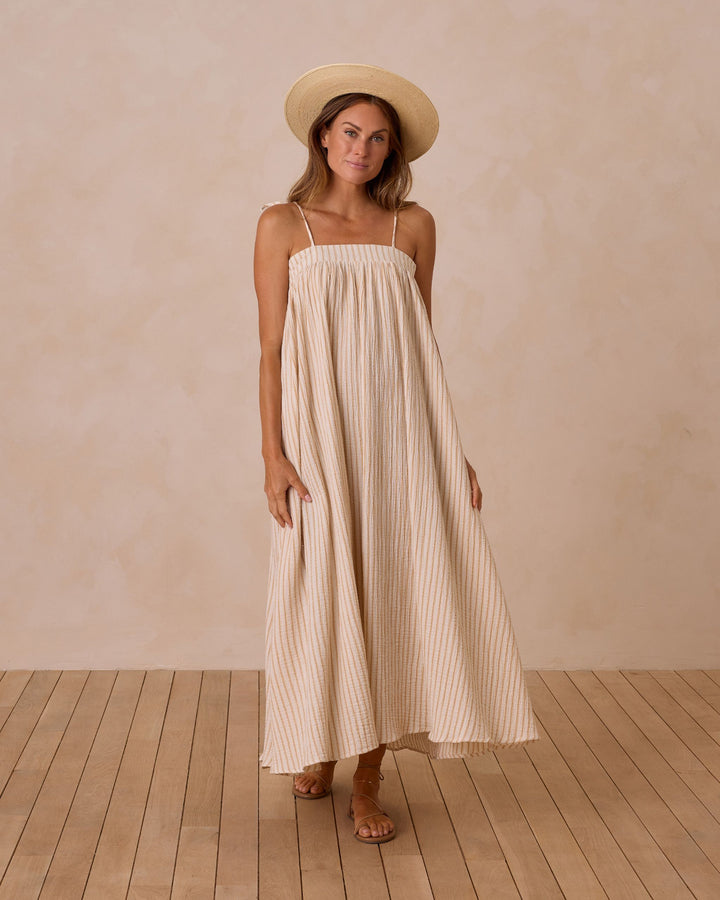 MALEA DRESS | MARIGOLD STRIPE