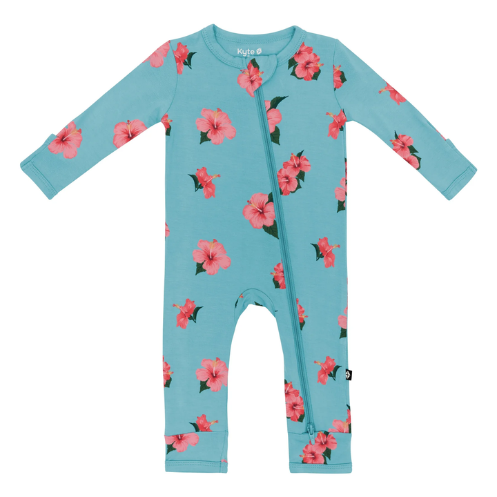 ZIPPERED ROMPER || HIBISCUS