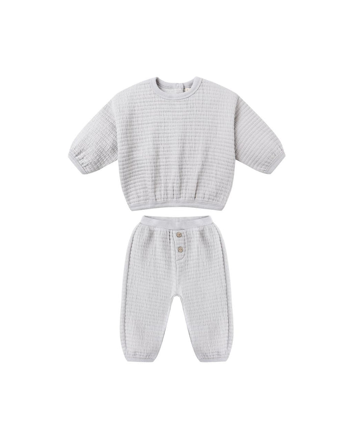 TEXTURED SWEAT SET || FROST