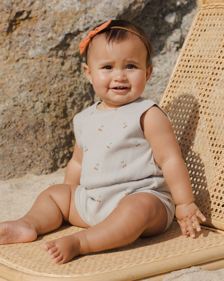 CINCH CHERRY PLAYSUIT || CHERRIES
