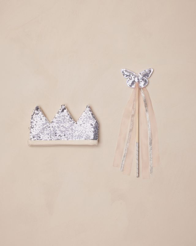 CROWN + WAND || SILVER SEQUIN