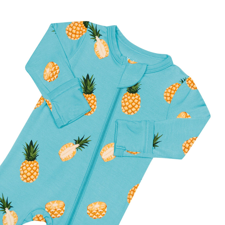 ZIPPERED FOOTIE || PINEAPPLE