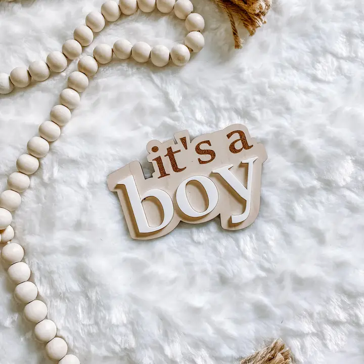 IT'S A BOY GENDER REVEAL ANNOUNCEMENT