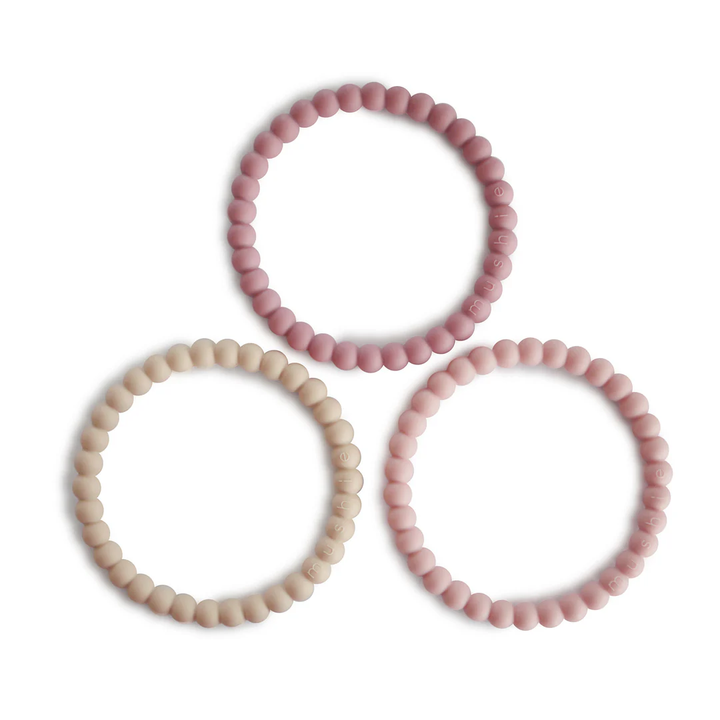 PEARL TEETHER BRACELET || LINEN/PEONY/PALE PINK