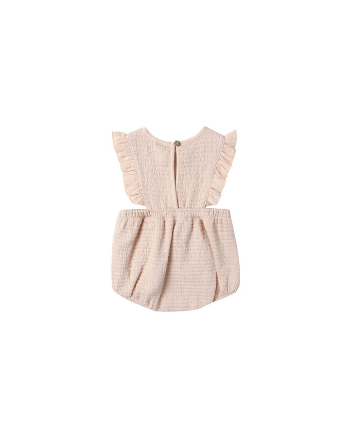 RUFFLE BUBBLE ROMPER || ANTIQUE