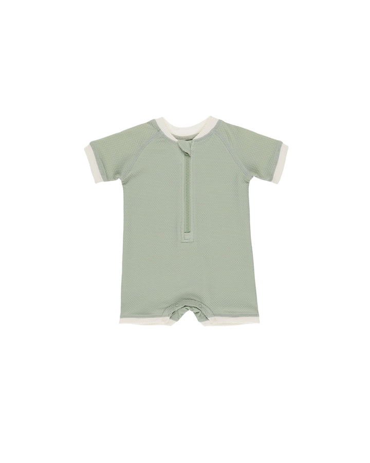 ZIP RASHGUARD ONE-PIECE || SAGE