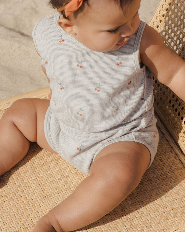 CINCH CHERRY PLAYSUIT || CHERRIES