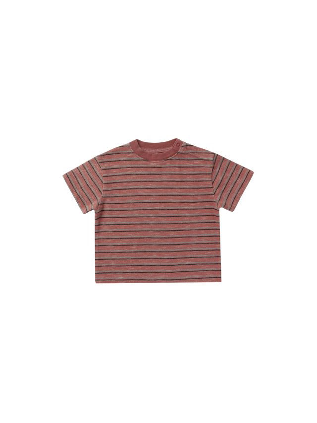 RELAXED TEE || RED MULTI-STRIPE