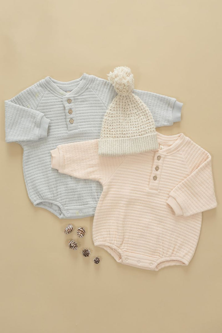 HENLEY BUBBLE ROMPER || FROST