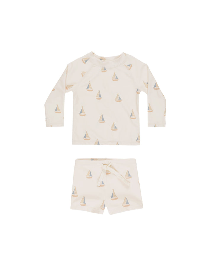 RASHGUARD BOY SET || SAILBOATS