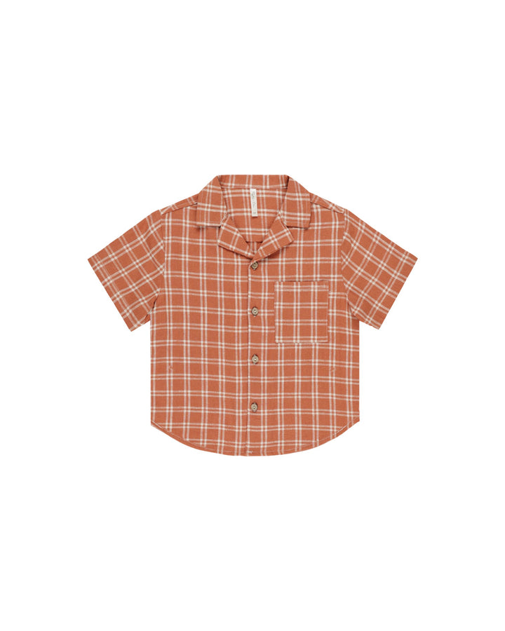 LAPEL COLLARED SHIRT || POPPY CHECK