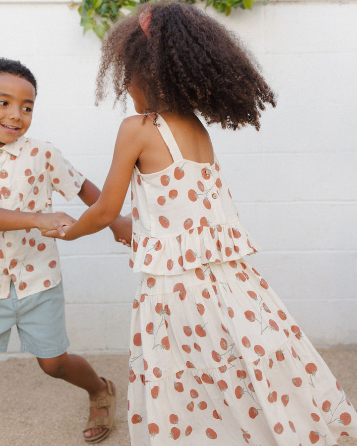 TIERED MIDI SKIRT || TOMATOES