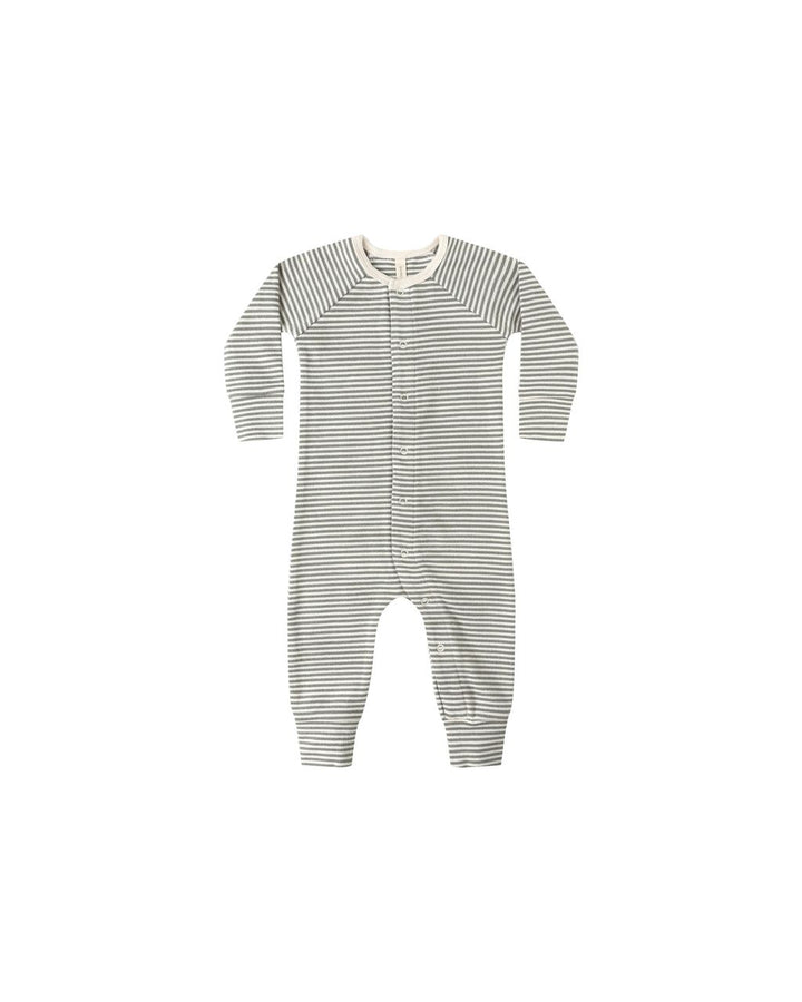 POINTELLE LONG JOHN || FOREST STRIPE