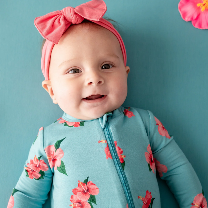 ZIPPERED ROMPER || HIBISCUS