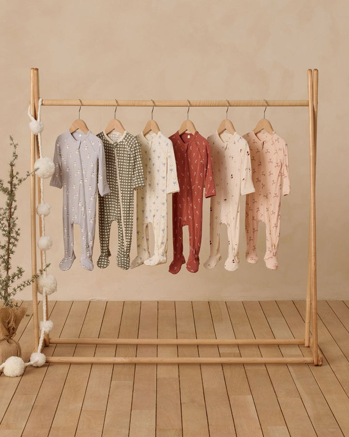 BAMBOO ZIP FOOTIE || REINDEER