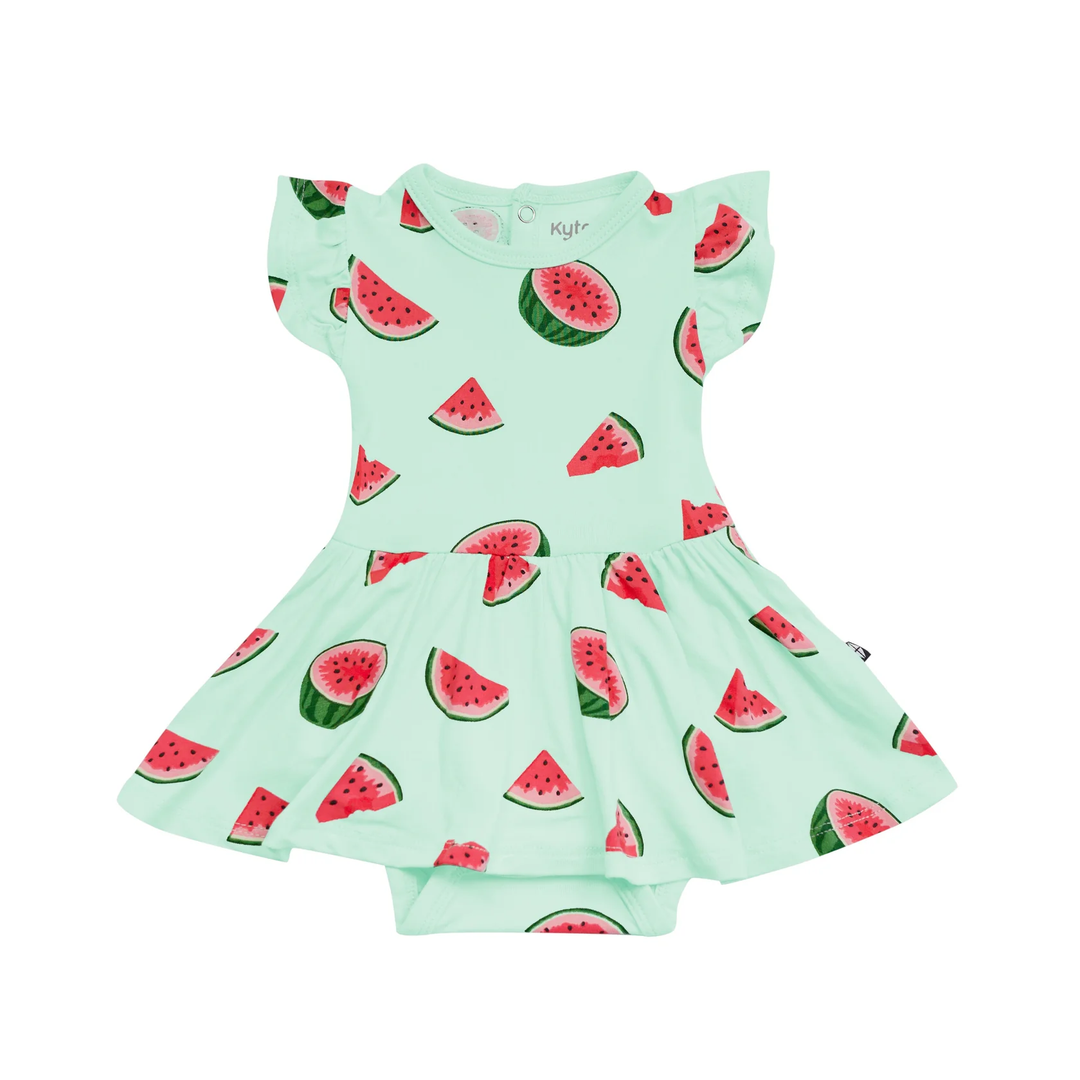 TWIRL BODYSUIT DRESS || WATERMELON