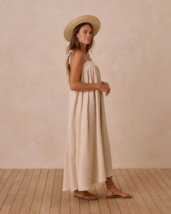 MALEA DRESS | MARIGOLD STRIPE