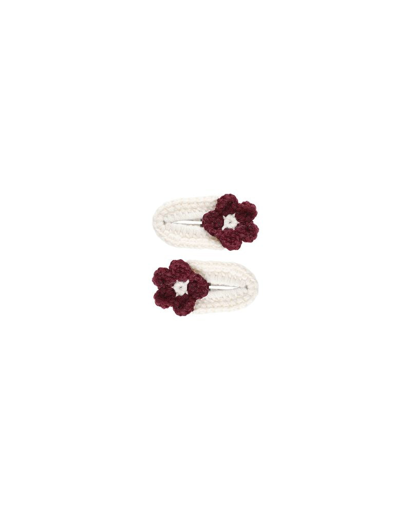 CROCHET CLIPS || BURGUNDY