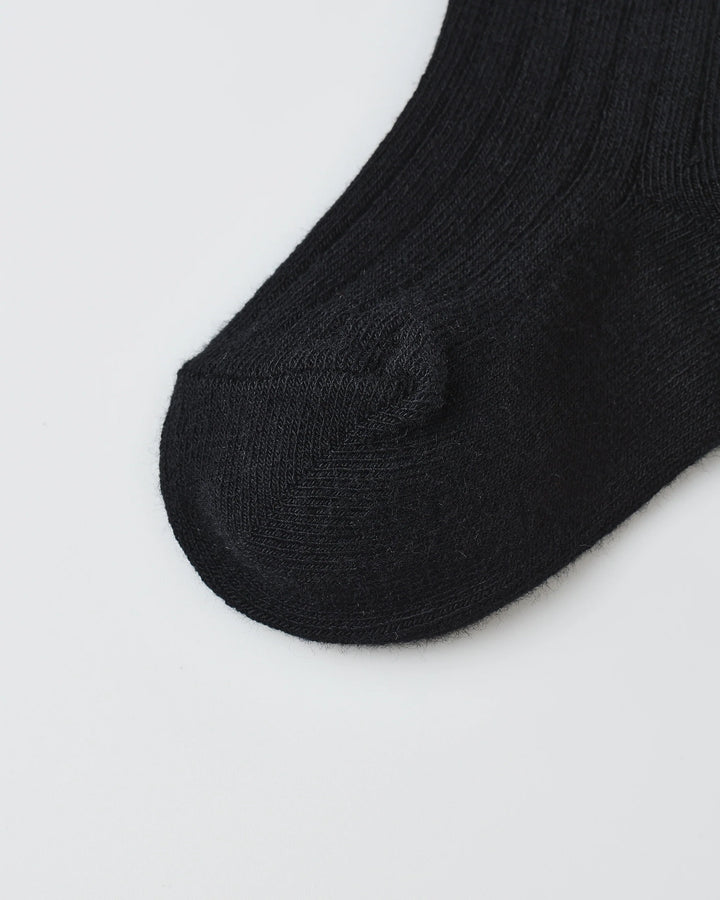 RIBBED SOCKS || BLACK, ANTIQUE