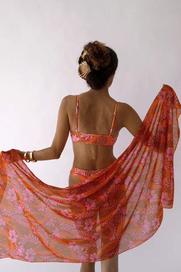 PAPAYA CHIFFON WRAP