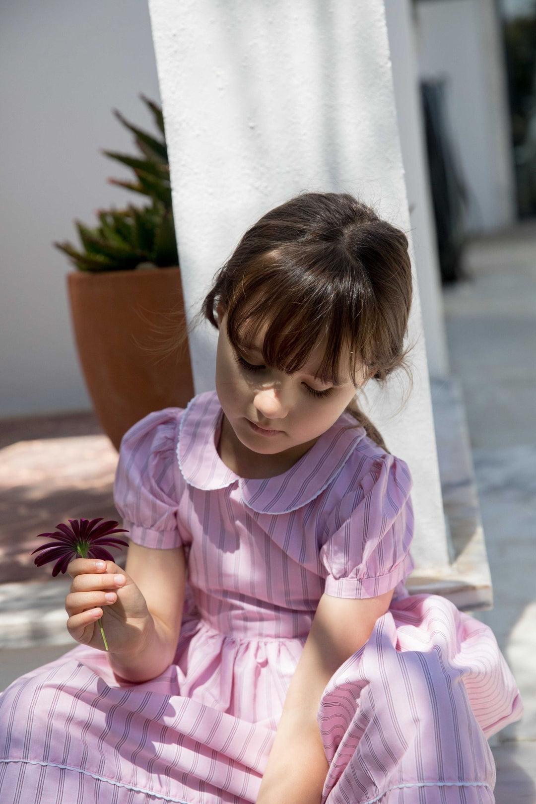 DARCEL DRESS || BONBON PINK STRIPES