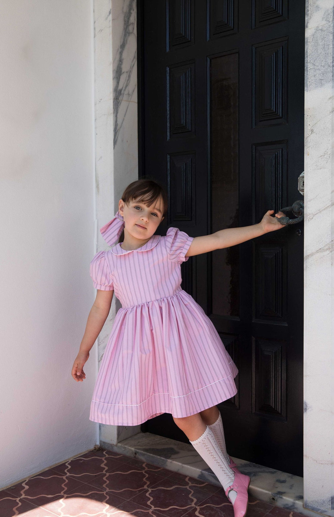 DARCEL DRESS || BONBON PINK STRIPES