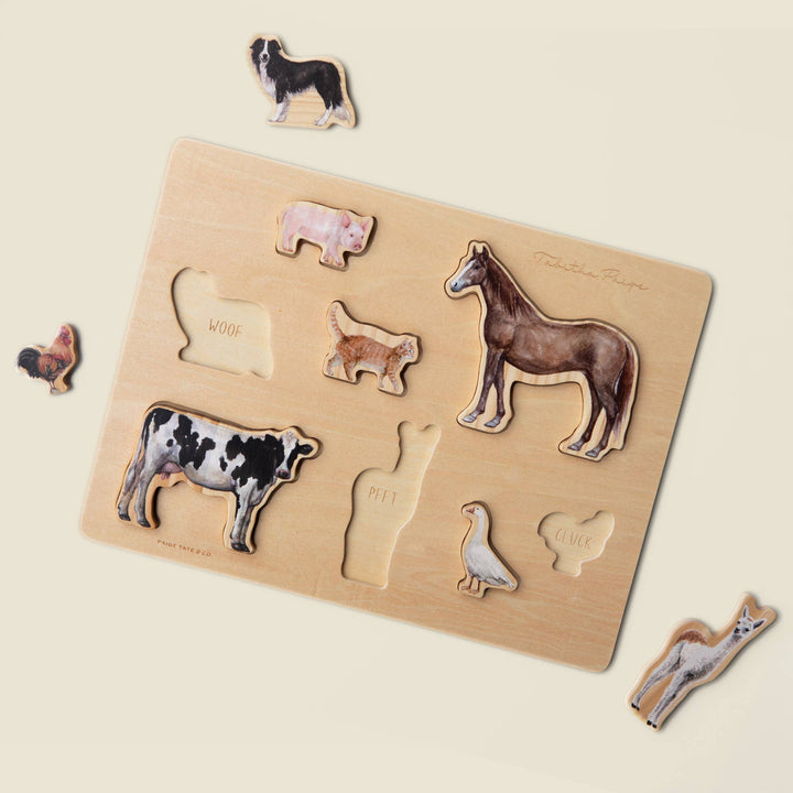 farm animals wooden puzzle