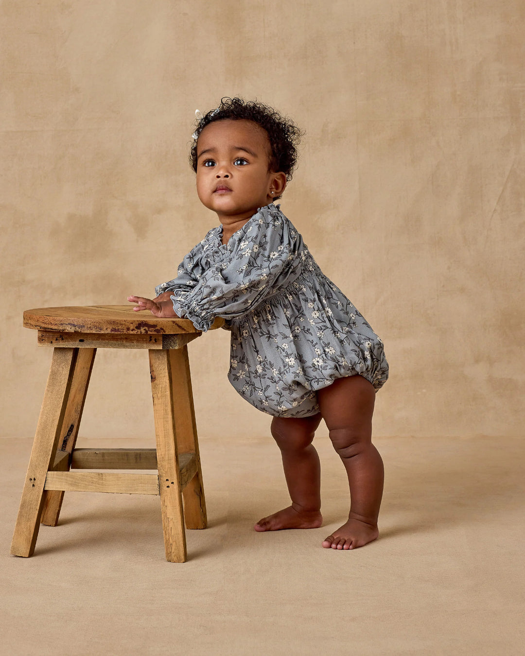 AUTUMN ROMPER || FRENCH BLUE FLORAL