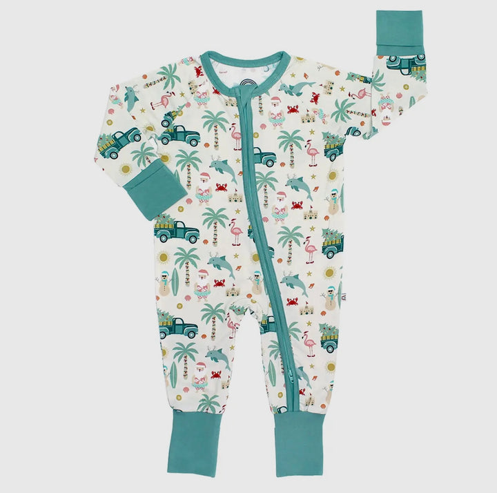 BAMBOO BABY PAJAMAS || COASTAL CHRISTMAS