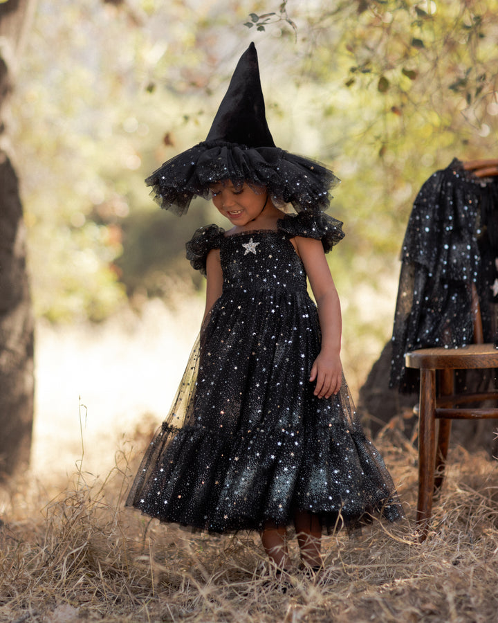 clara dress || silver stars