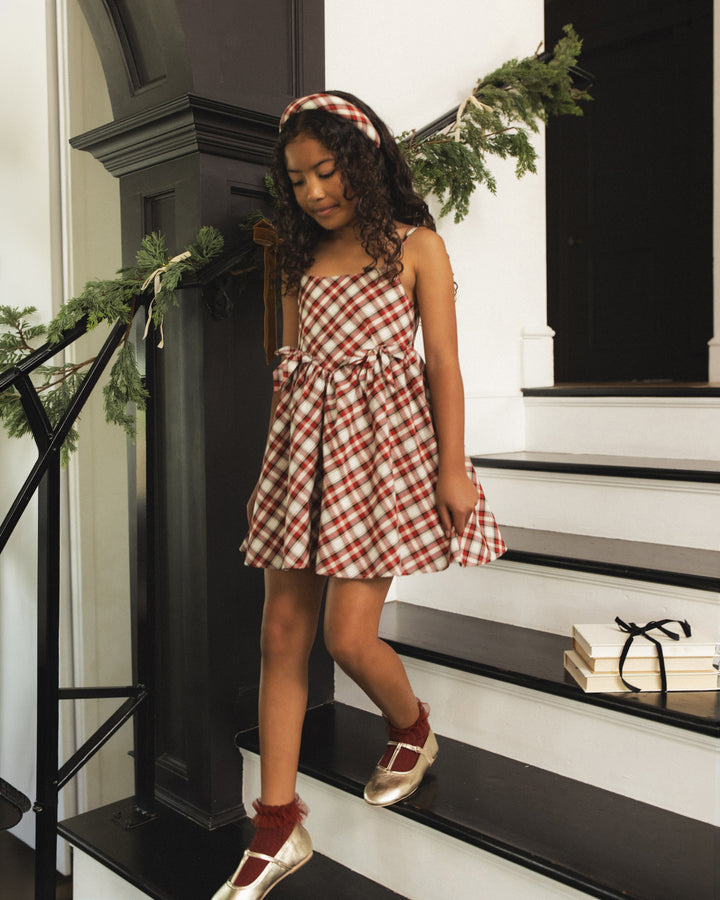 padded headband || holiday tartan