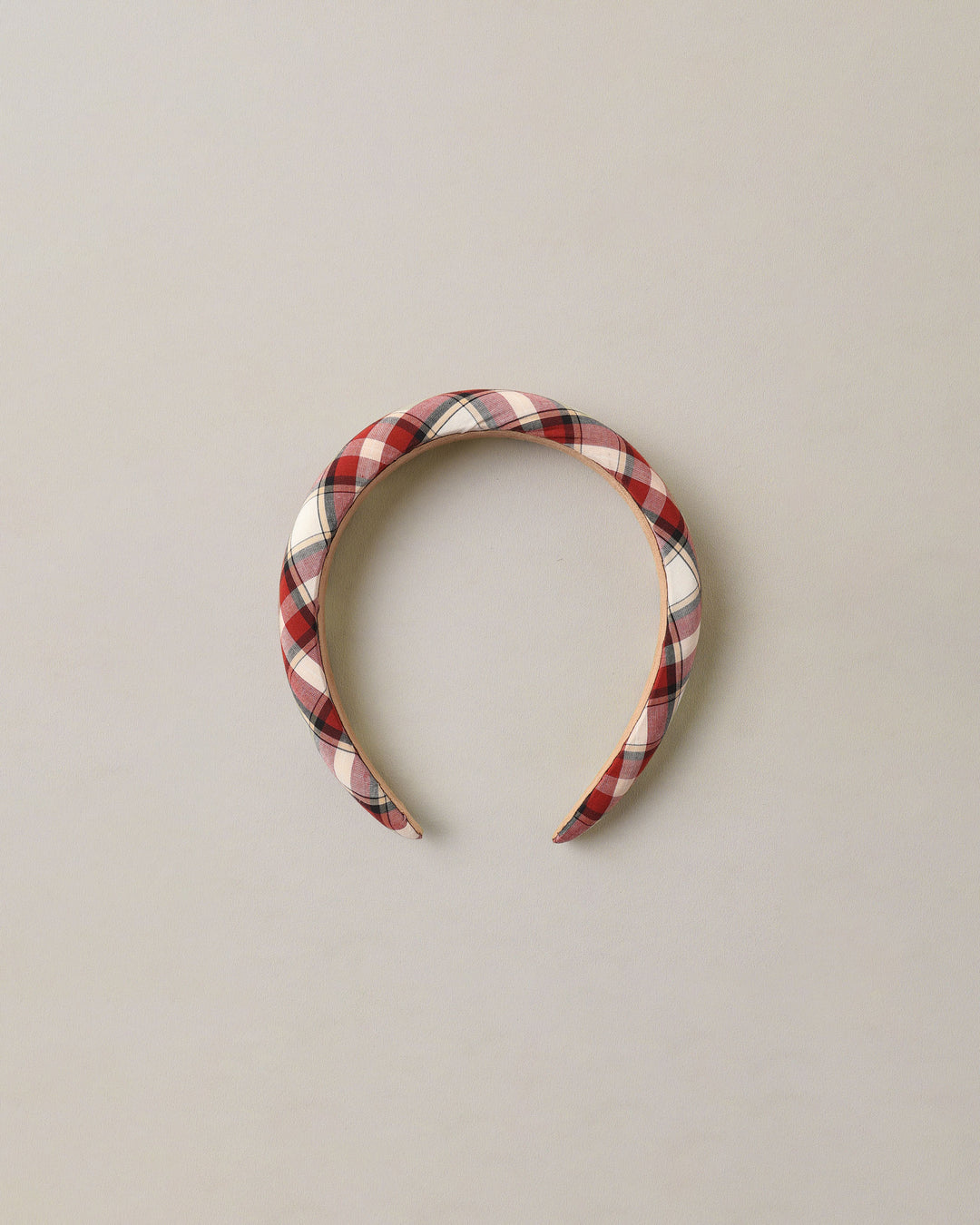 padded headband || holiday tartan