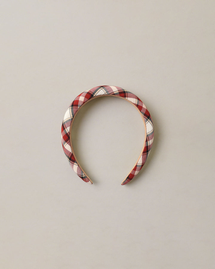 padded headband || holiday tartan