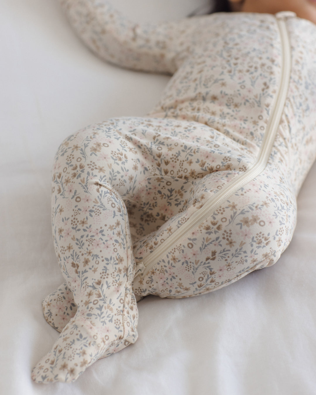 BAMBOO ZIP FOOTIE || BLOOM