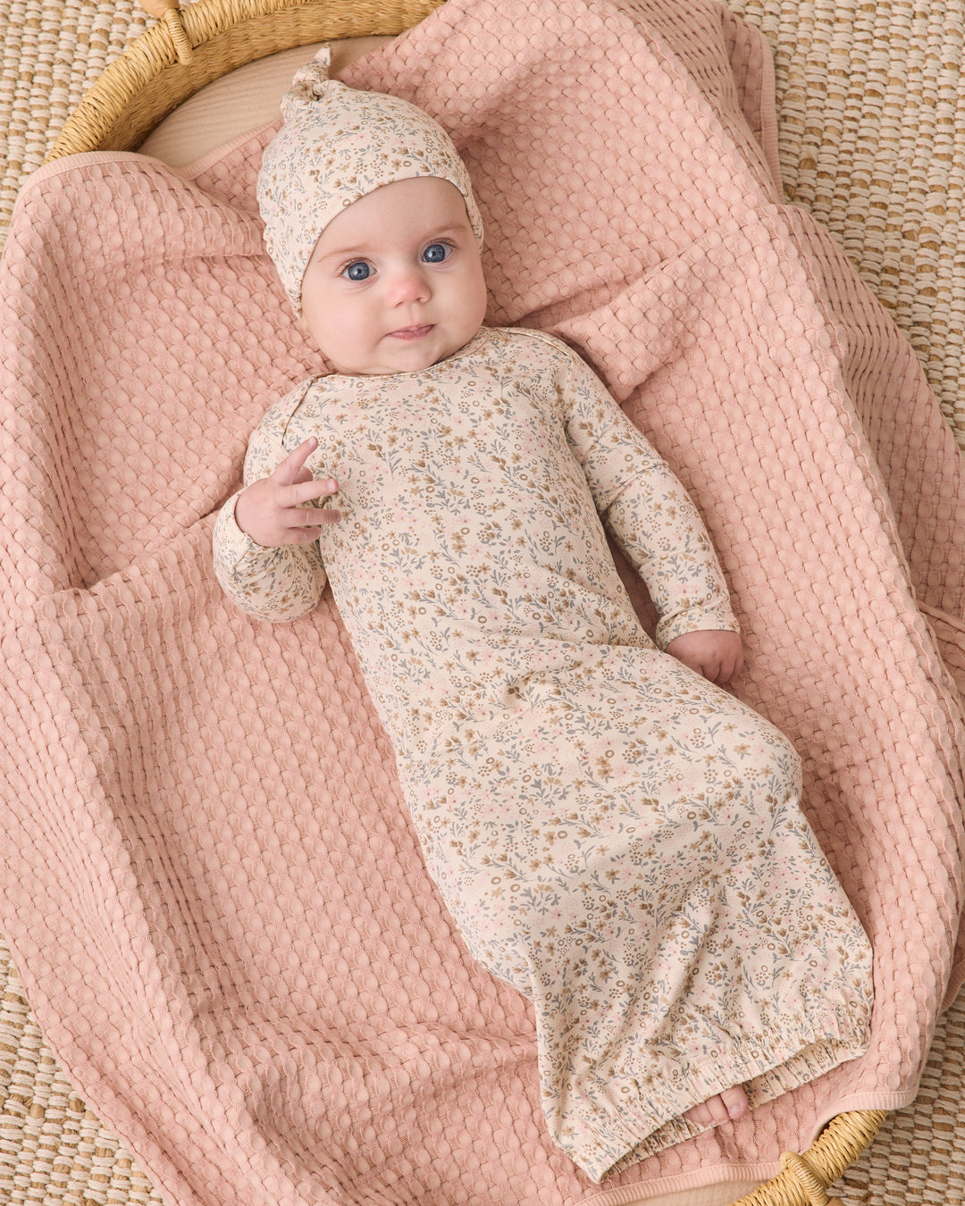 BAMBOO BABY GOWN + HAT SET || BLOOM