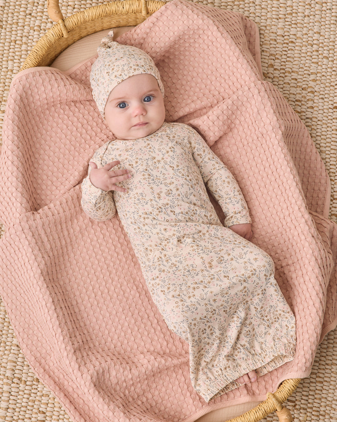 BAMBOO BABY GOWN + HAT SET || BLOOM