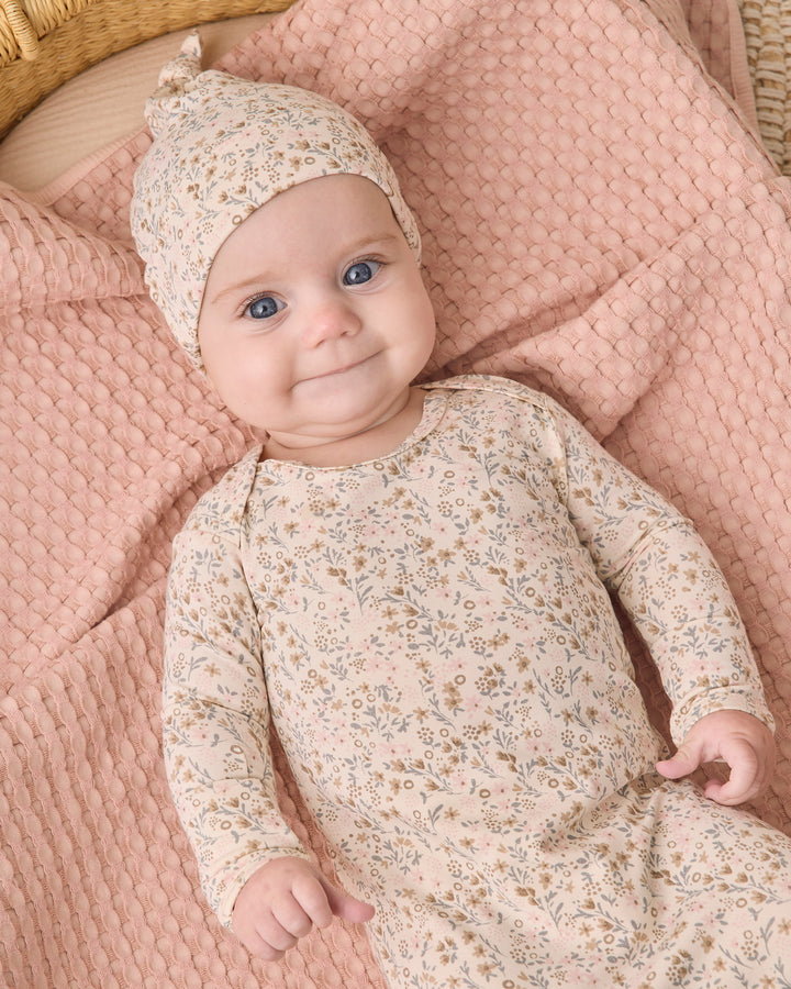 BAMBOO BABY GOWN + HAT SET || BLOOM