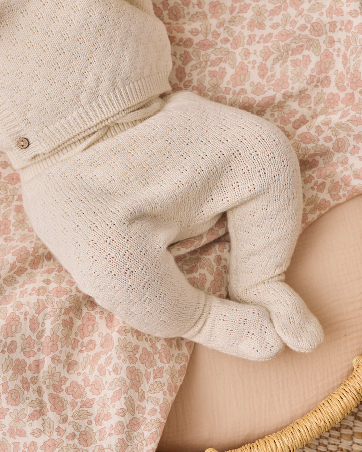 KNIT WRAP TOP + PANT SET || NATURAL