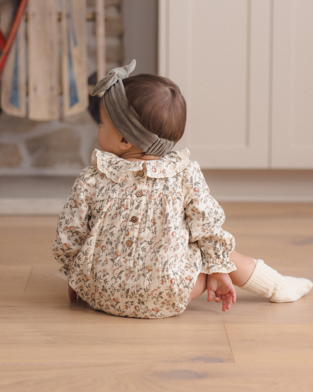 callie romper || holiday floral