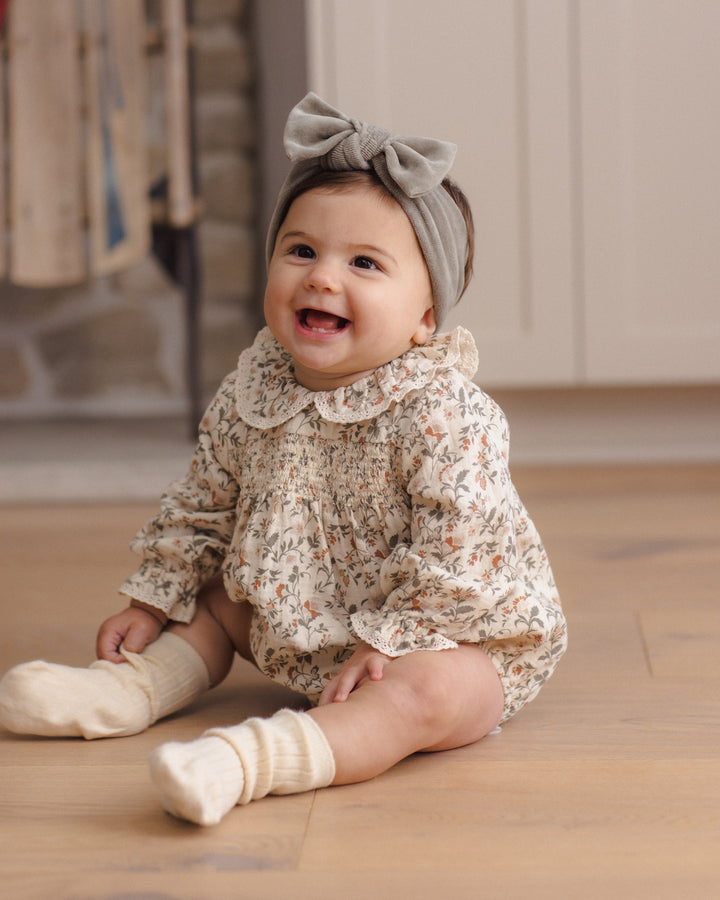 callie romper || holiday floral