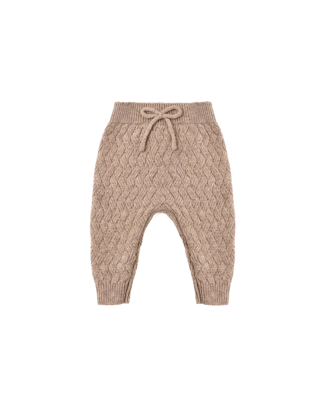 KNIT PANT|| HEATHERED ALMOND