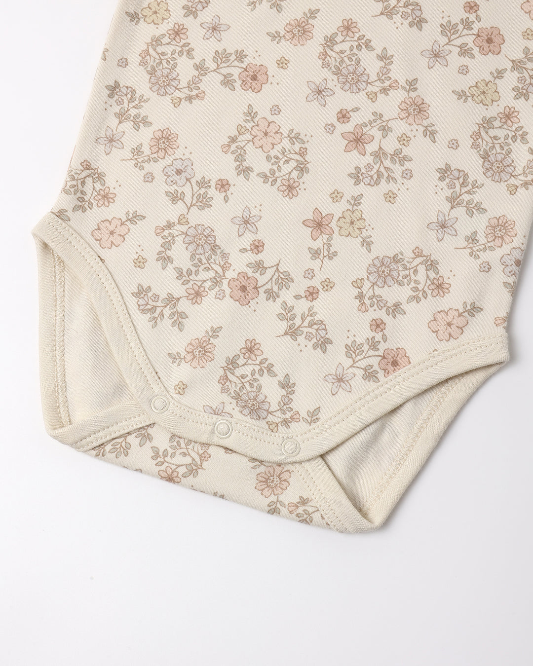 JERSEY BODYSUIT, 2 PACK || FLORAL VINE, DUSTY ROSE